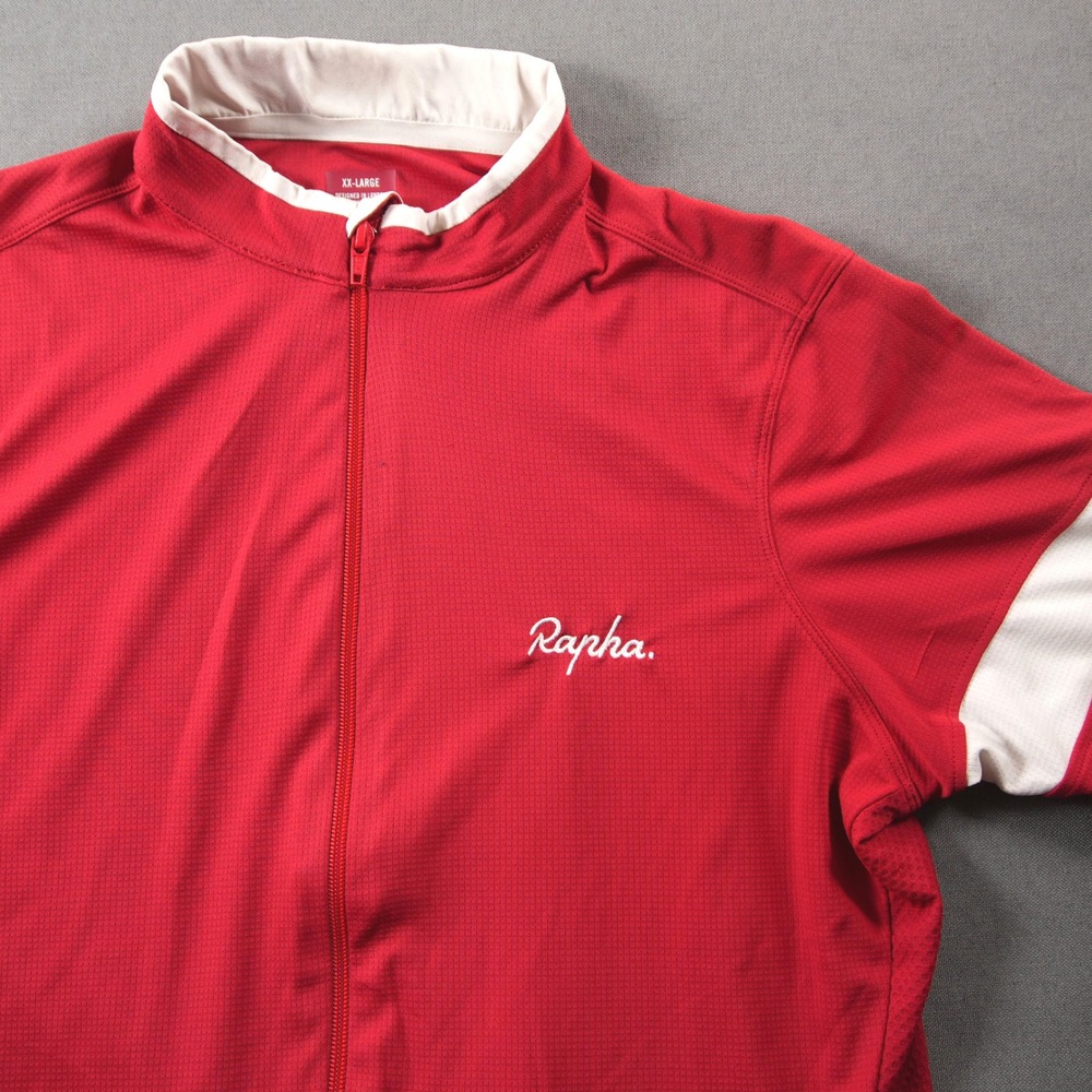 Rapha Super Lightweight Full Zip Short Sleeve Men Jersey XXL Red Performance